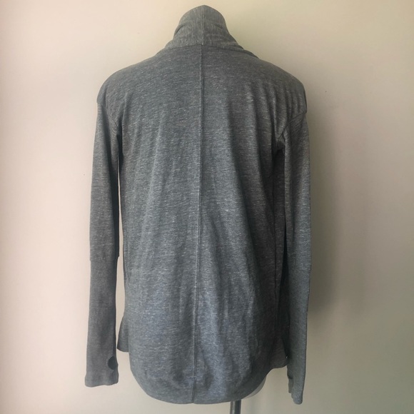 🌼 Alternative Lightweight Jersey Rib Sleeve Open Cardigan in Eco Grey S NEW - Picture 7 of 9